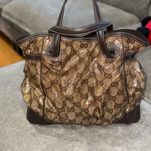 Gucci Shimmering Brown Monogram Tote